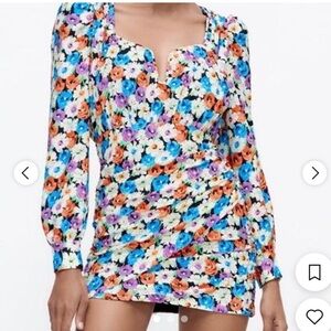 Zara women’s floral mini dress